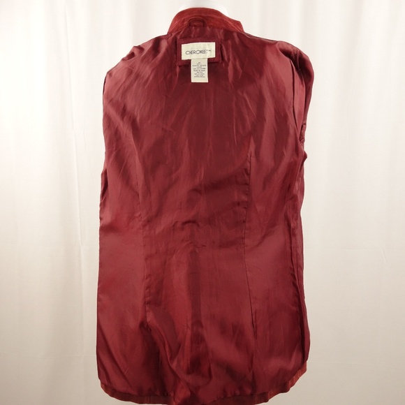 Cherokee Rust Leather Suede Hip Length Jacket Coat - Picture 7 of 8